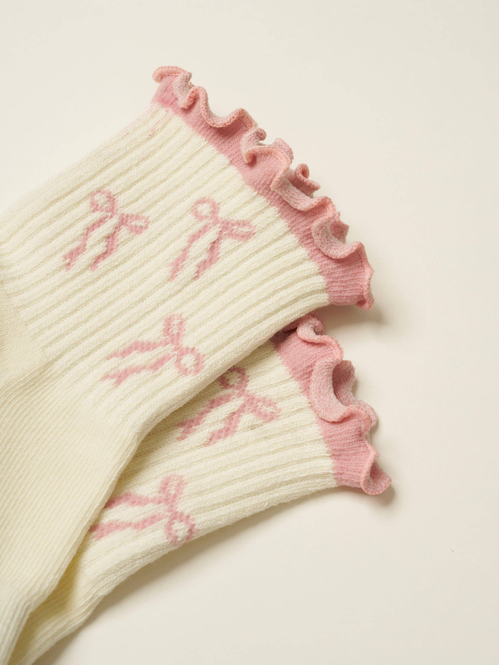 The Blush Pink Bow Pilates Socks