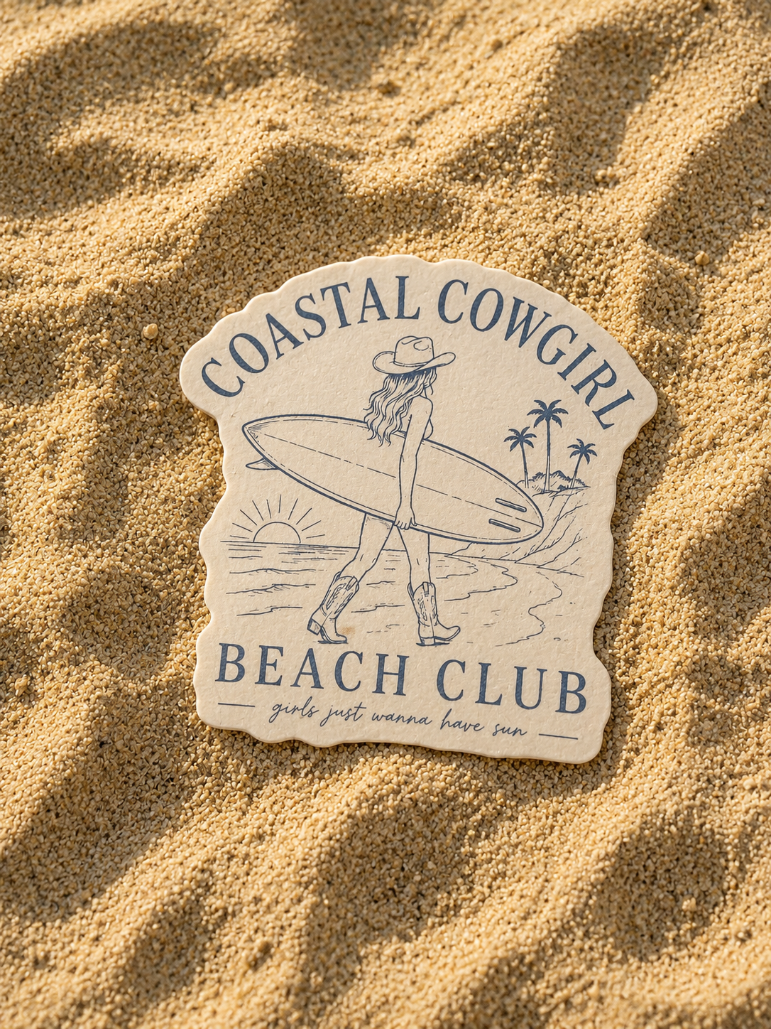 The Coastal Cowgirl Beach Club Sticker