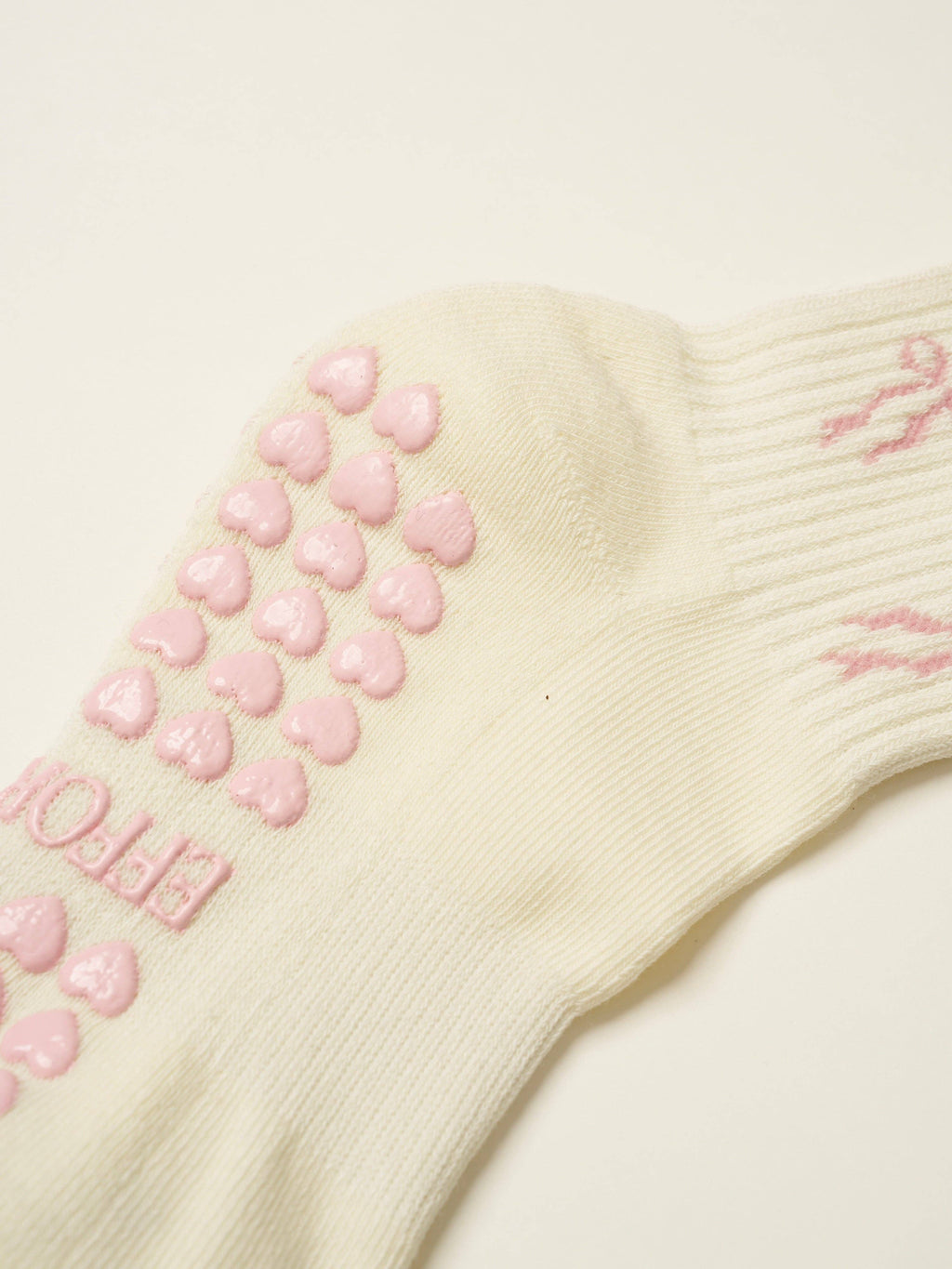 The Blush Pink Bow Pilates Socks