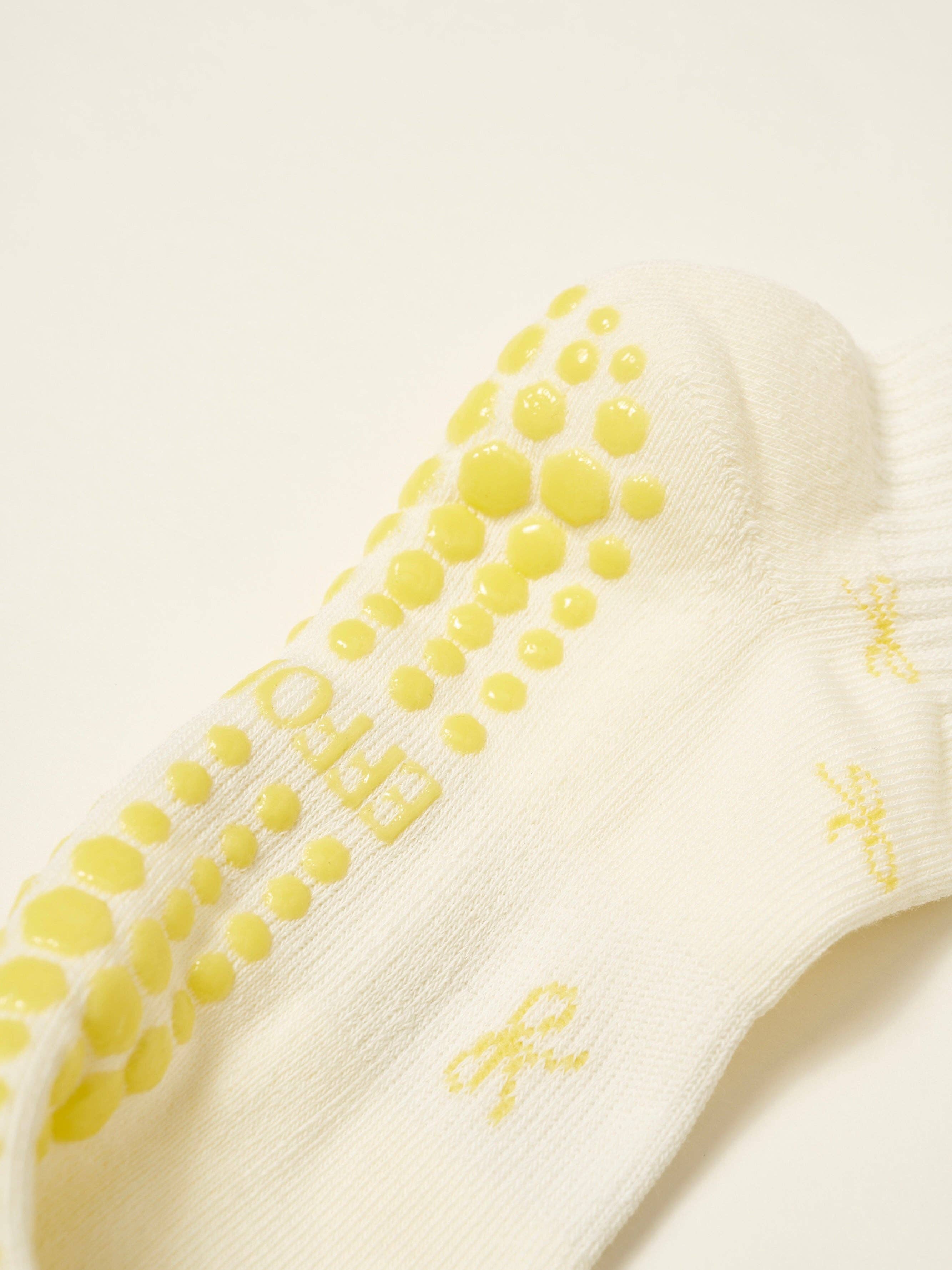 The Butter Yellow Bow Pilates Socks