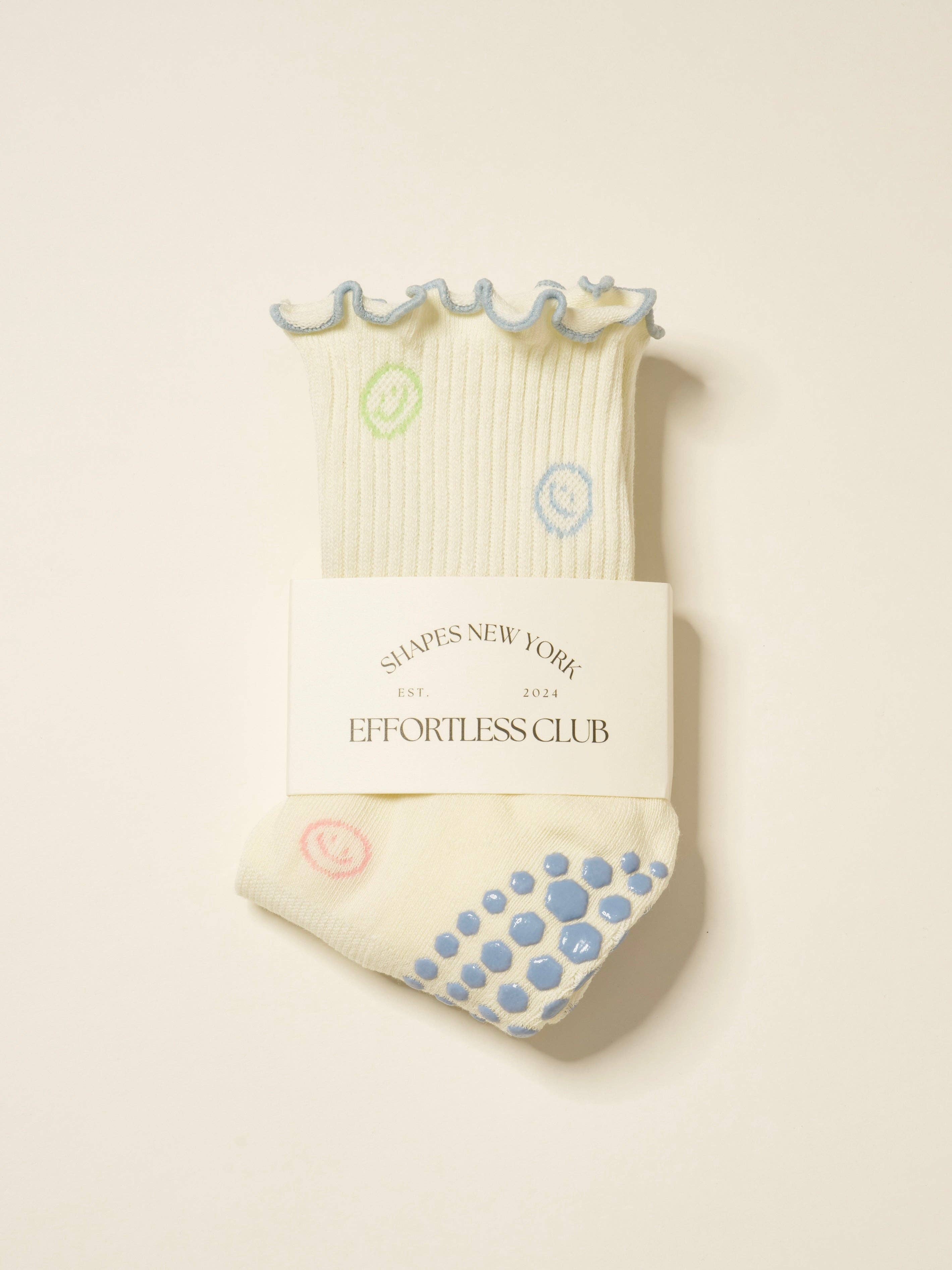 The Pastel Smiley Pilates Socks