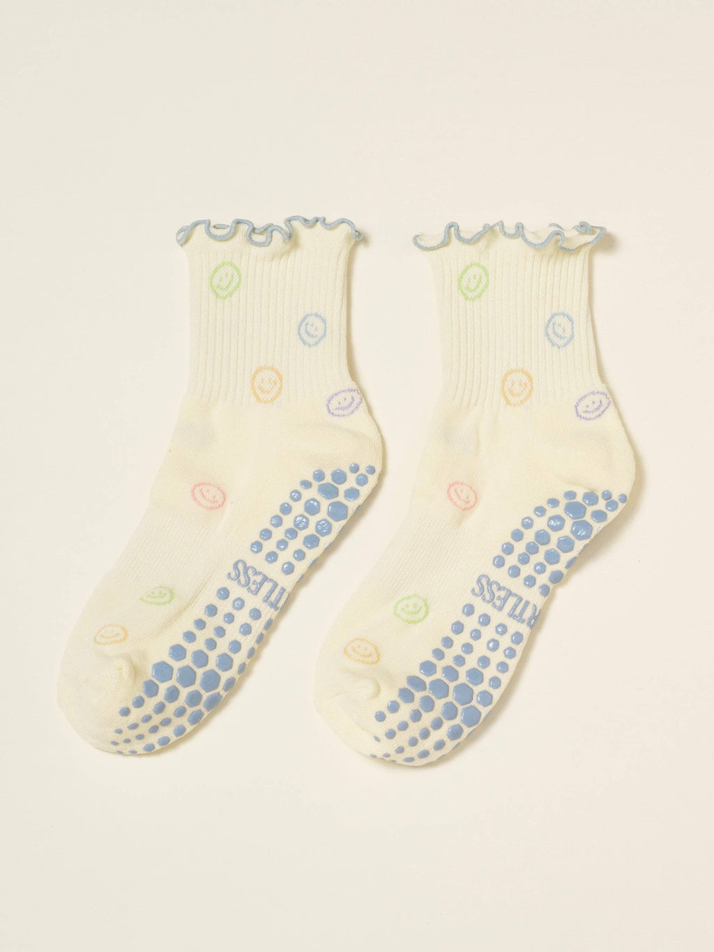 The Pastel Smiley Pilates Socks