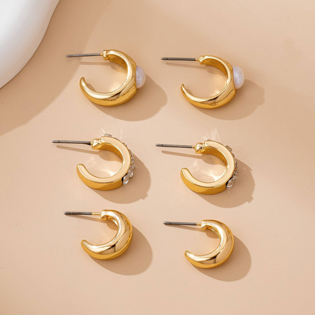 Soft Glam Hoop Trio