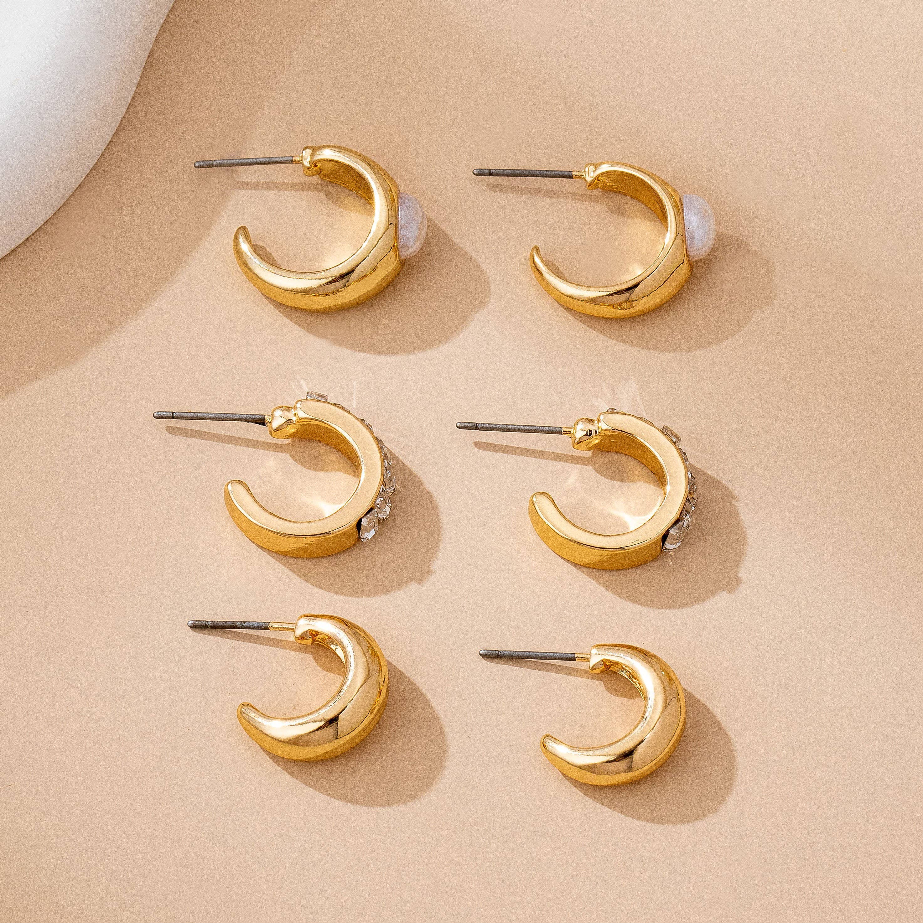 Soft Glam Hoop Trio